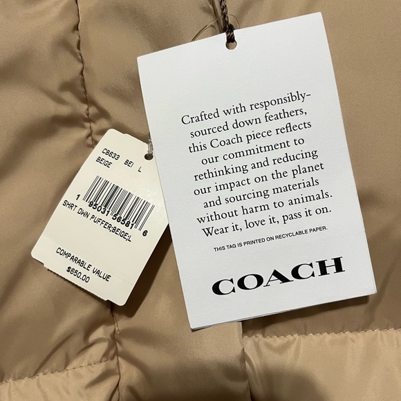 Coach Women's short down Puffer Coat - Picture 5 of 8